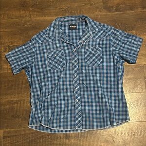 Wrangler Casual Blue Checkered Shirt